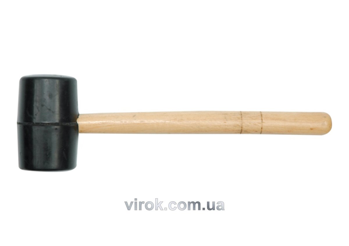 Молоток гумовий VOREL з дерев'яною ручкою, Ø=55 мм [12/60]