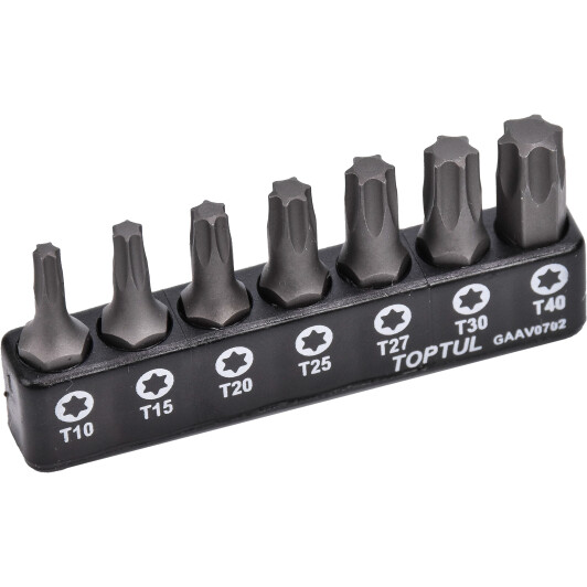 Набір біт TORX TOPTUL 1/4" 7ед. (T10-T40) GAAV0702