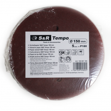 Круг шліфувальний S&R Tempo D150 мм з. 180 5 шт (150001180)