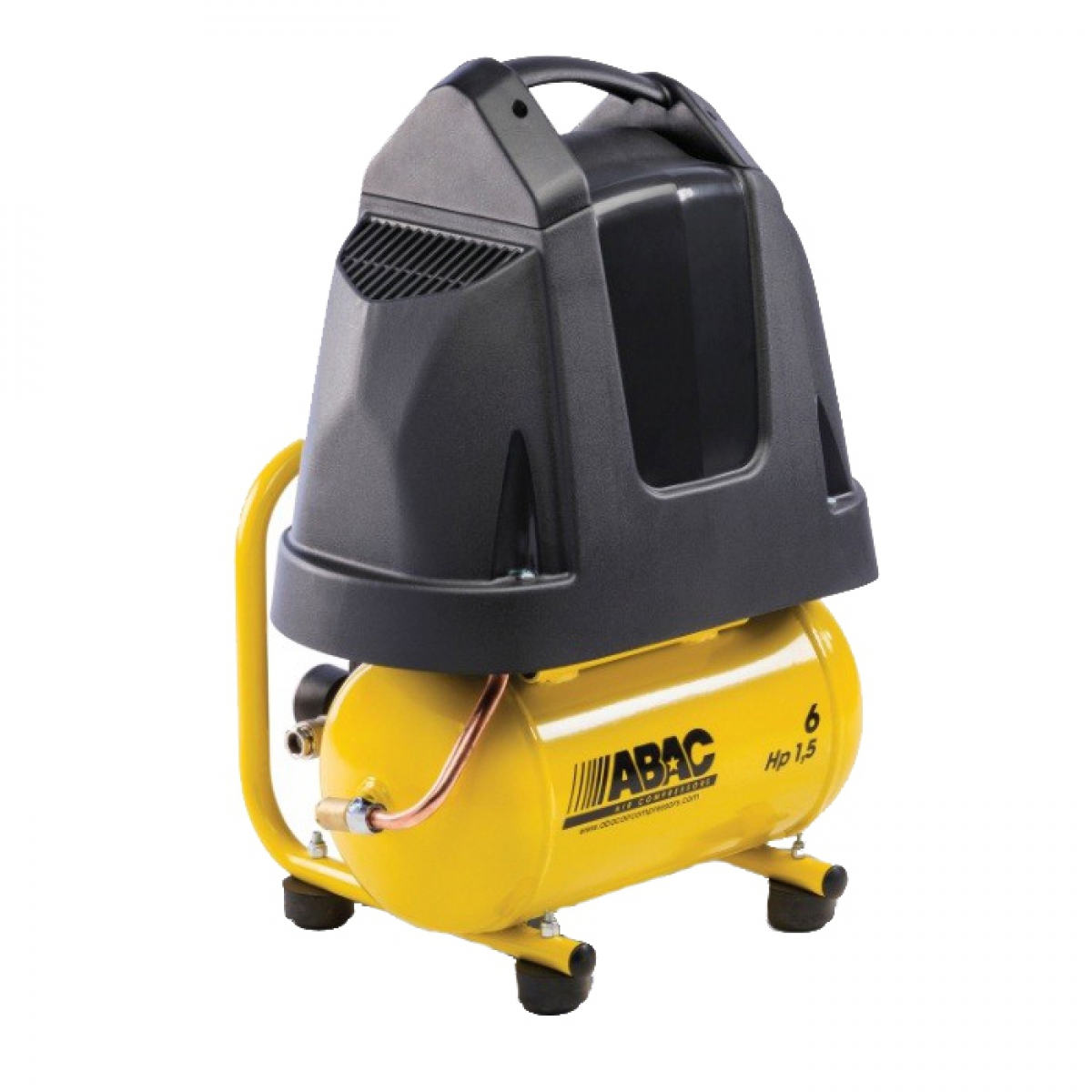 Компресор ABAC Vento B15, 6л, 160л/хв, 8бар,1.1кВт, 230В/50/1Гц, 11кг, 2450об/хв (, 1129100008)