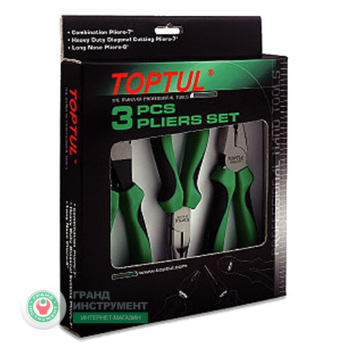 Набір шарнірно-губцевого інструменту TOPTUL 3ед. GAAE0304