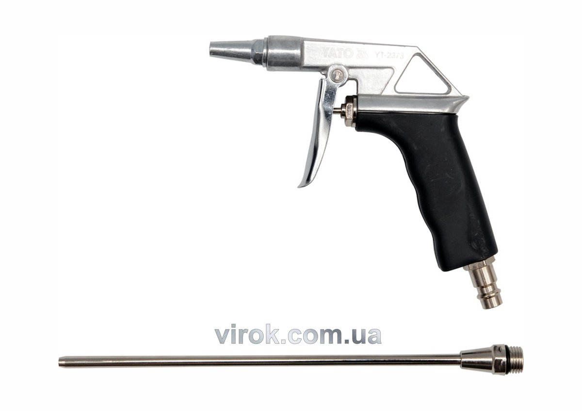 Пістолет пневматичний продувальний YATO з подовженим соплом, 1/4", 0.8 MPa [20/40] YT-2373