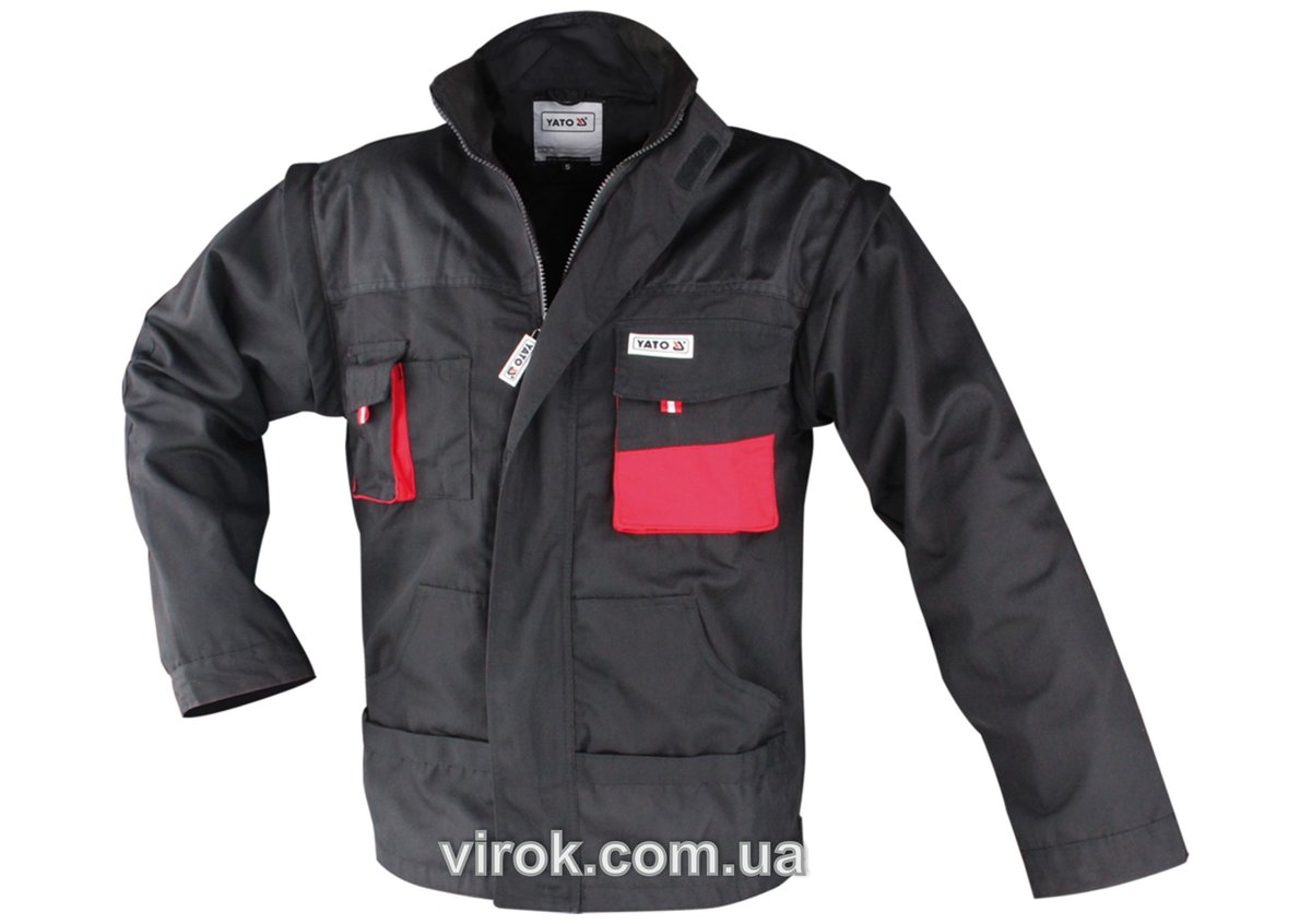 Куртка робоча YATO чорно-червона, розм. S [20]