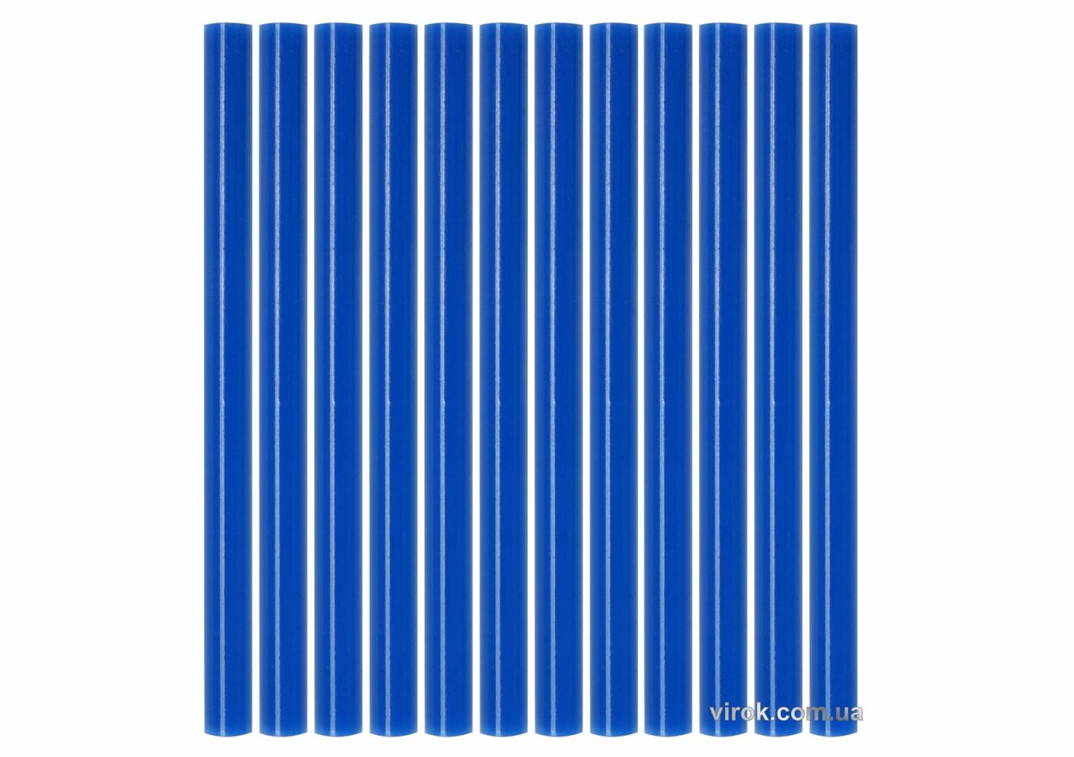 Стержні клейові YATO сині : Ø=7,2 мм, L=100 мм, уп. 12 шт. [50]