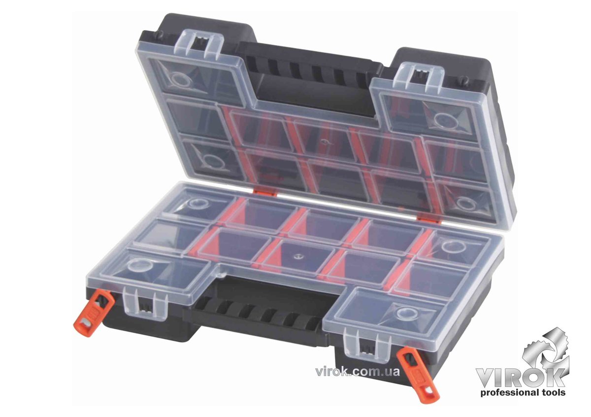Органайзер пластиковий тип "RS DUO" 12" ТМ ВІРОК; 287 х 186 х 100 мм 79V158