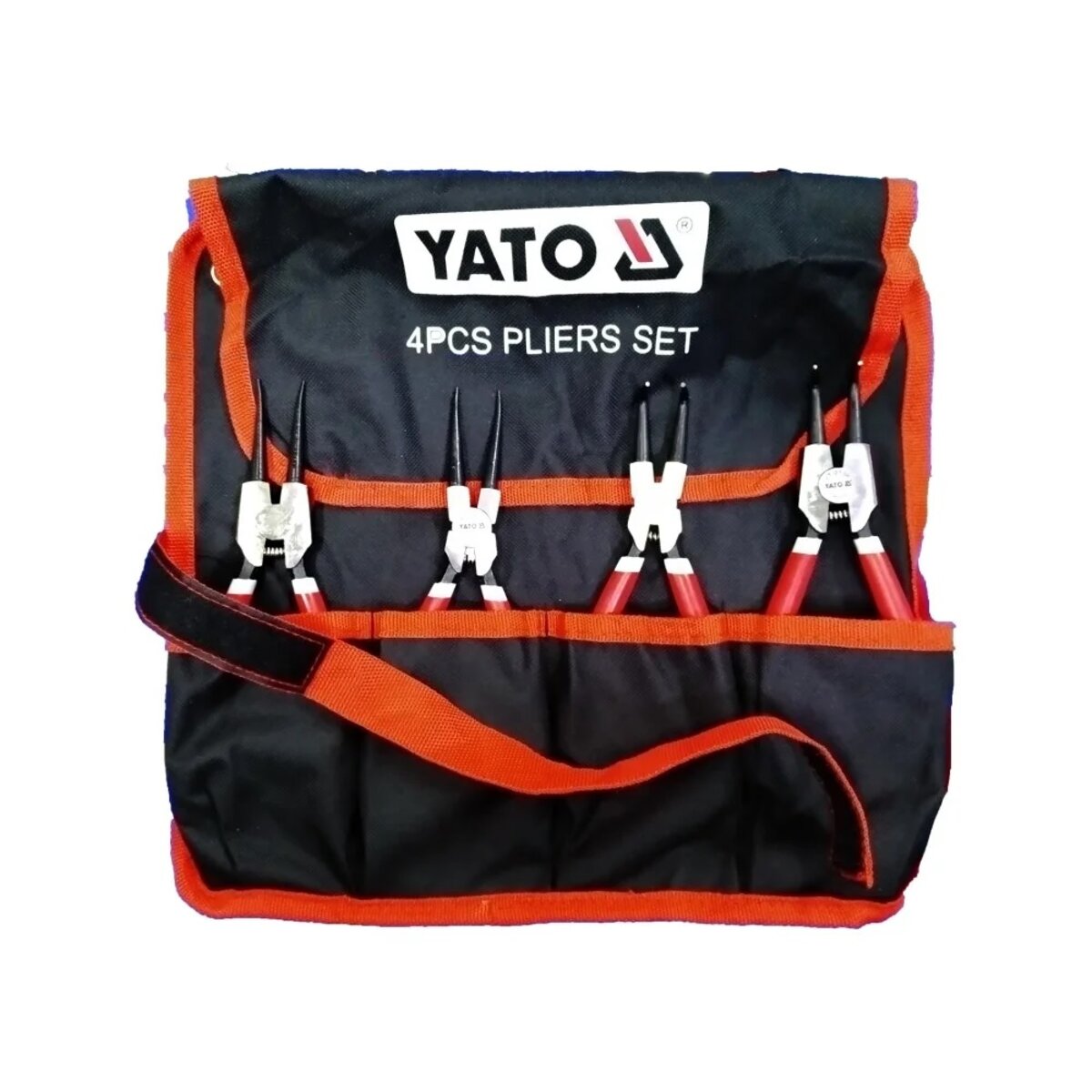 Набір щипців SEGERA для стопорних кілець YATO розтискні і стискні, l= 180 мм, 4 шт в кишені YT-39615