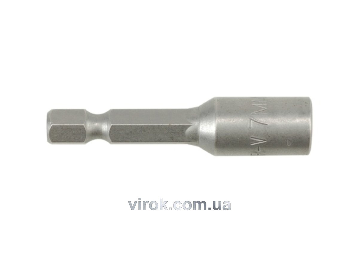 Насадка торцева магнітна 6-гранна YATO : HEX М7 x 48 мм. HEX Ø= 1/4" [200/600] YT-1502