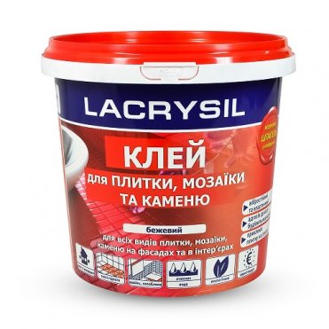 Клей монтажний акриловий Lacrysil «Для плитки, мозаїки і каменю» 1,5 кг 172223