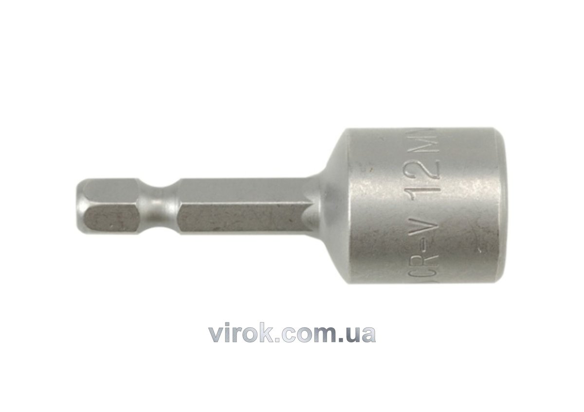 Насадка торцева магнітна 6-гранна YATO : HEX М12 x 48 мм. HEX Ø= 1/4" [200/600] YT-1507