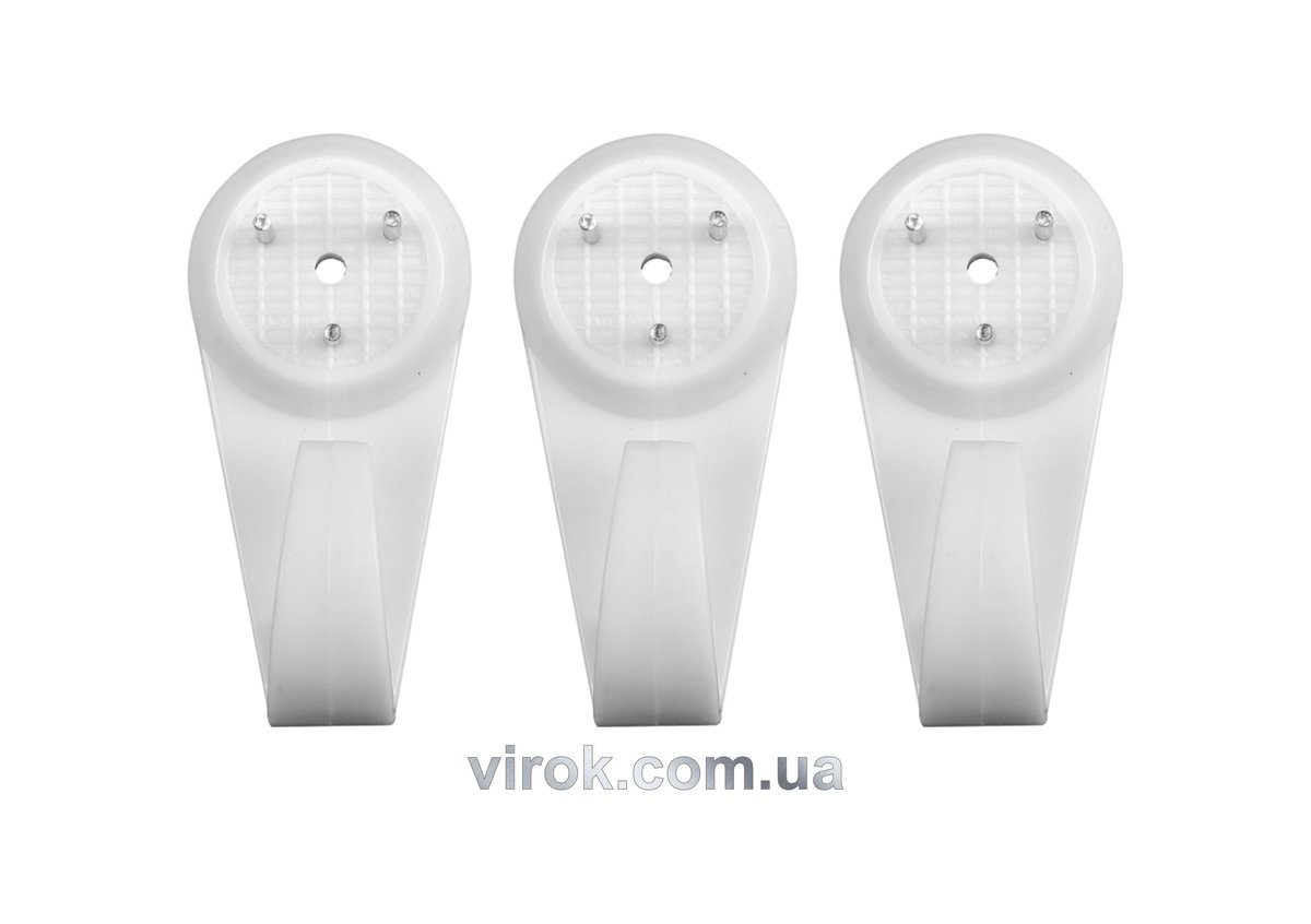 Гачки настінні VOREL : самоклеючі шпилькові, набір 3 шт. (DW) 74762