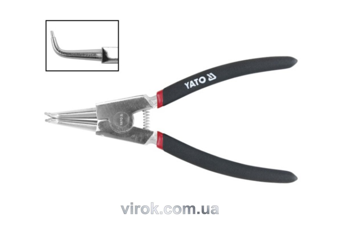 Знімач стопорних кілець YATO загн. (розжим) l=200мм [6/60] YT-2145
