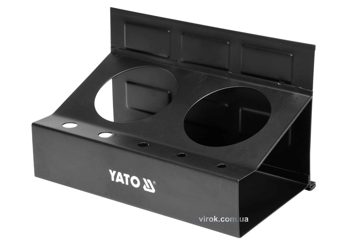 Полиця магнітна YATO з 2 велими і 5 малими отворами, 215 x 120 x 130 мм [10] YT-08681