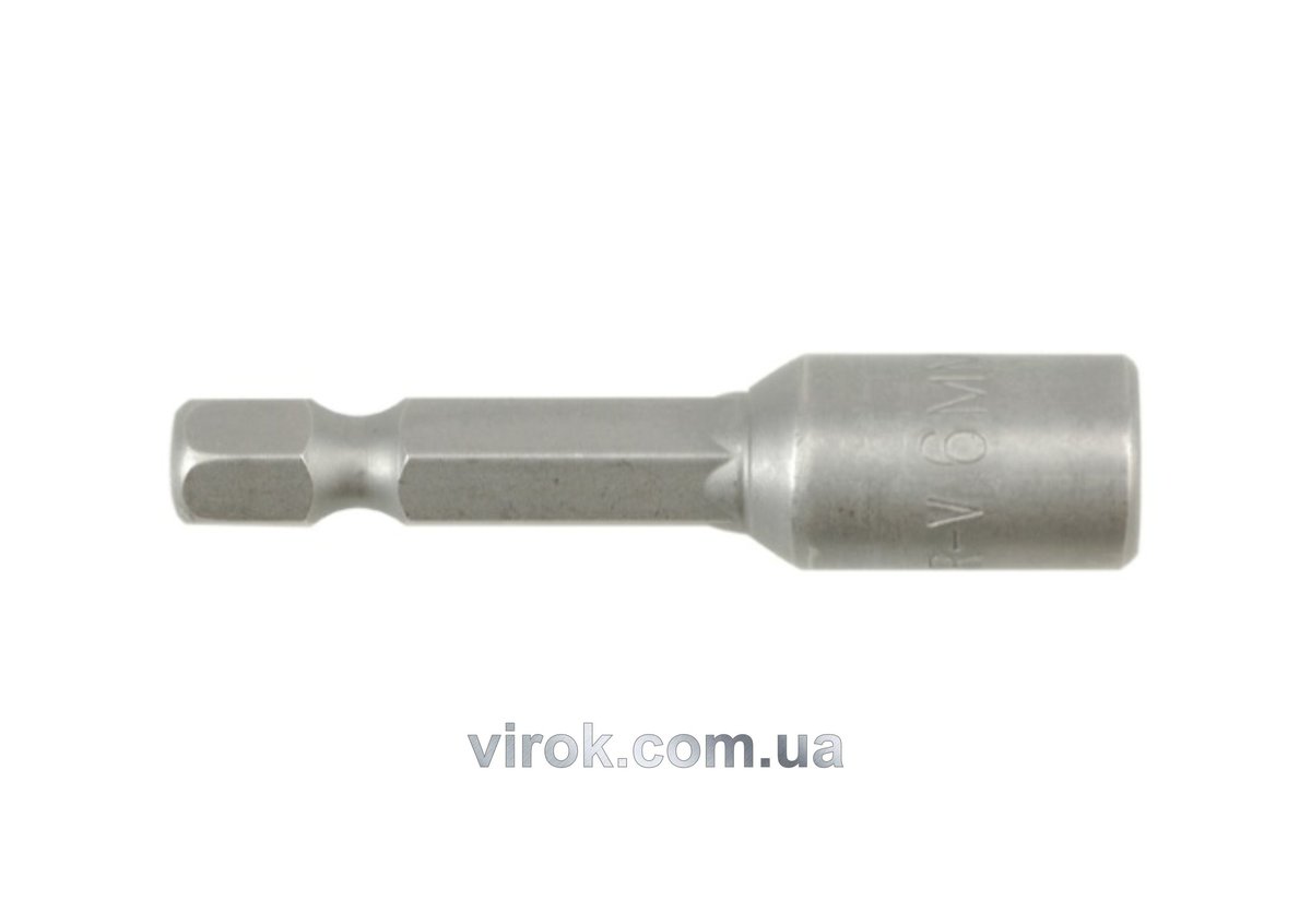 Насадка торцева магнітна 6-гранна YATO : HEX М6 x 48 мм. HEX Ø= 1/4" [200/600] YT-1501