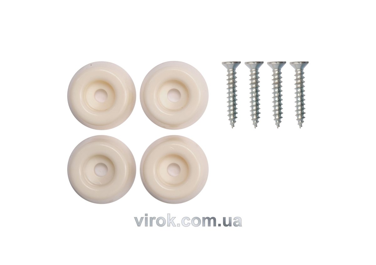Прокладки пластикові VOREL на шуруп VOREL. 26 мм. Набір 4шт [24/432](DW) 74945