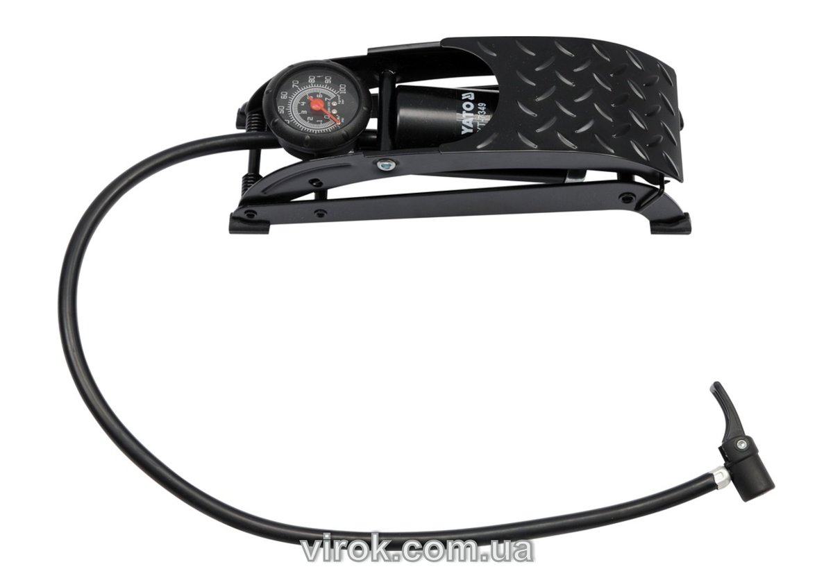 Насос ножний YATO з манометром [10] YT-7349