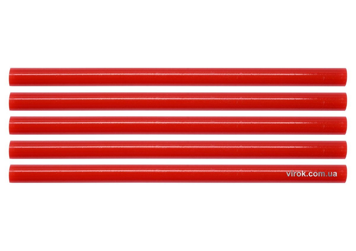 Стержні клейові YATO Ø=11,2 х 200 мм, червоні .уп. 5 шт. [40/120]