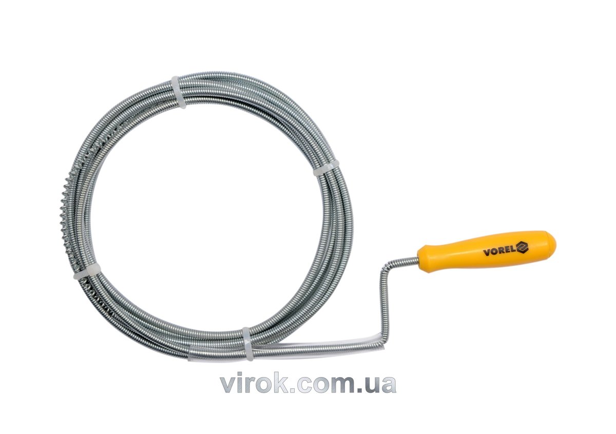 Трос пружний для чистки каналізаційних труб VOREL, Ø= 5 мм, l= 1,5 м [20/80] 55541