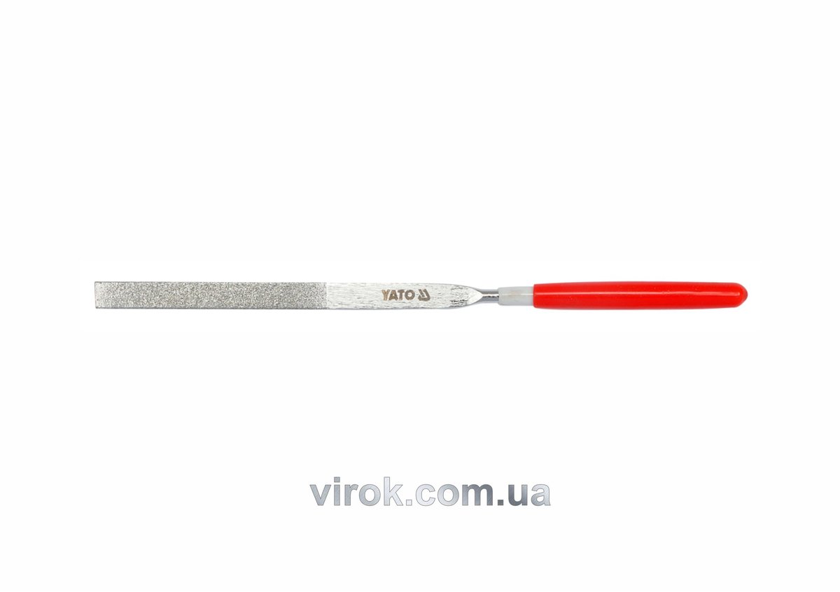Надфіль алмазний YATO плоский, l= 140/50 мм, b= 3 мм [120/1200] YT-6140