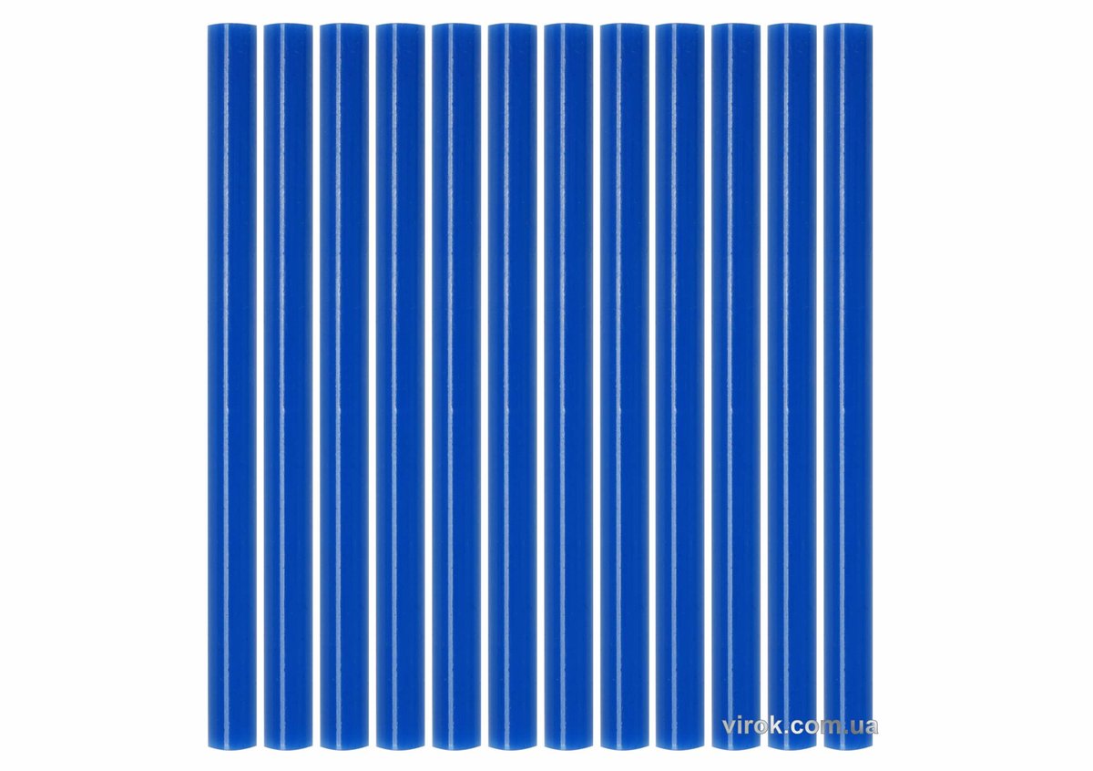 Стержні клейові YATO сині : Ø=7,2 мм, L=100 мм, уп. 12 шт. [50] YT-82443