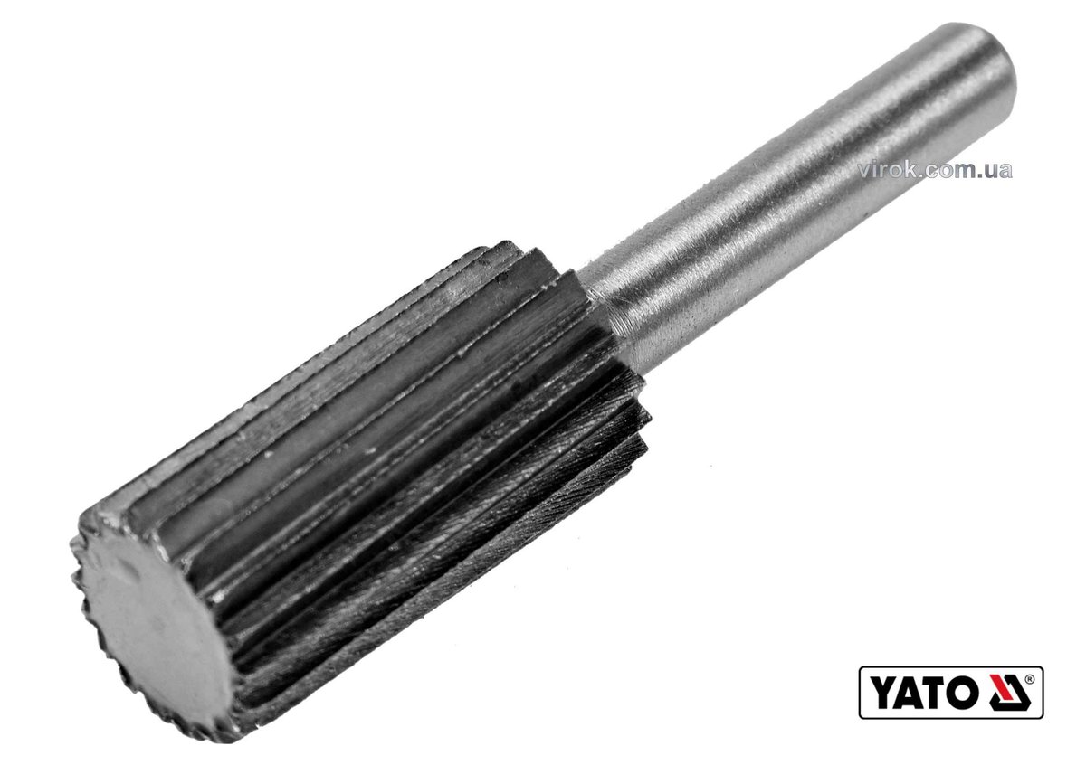 Фреза циліндрична по металу YATO : Ø13 x 25/55 мм, HSS 4241, хвостовик- Ø6 мм [80]