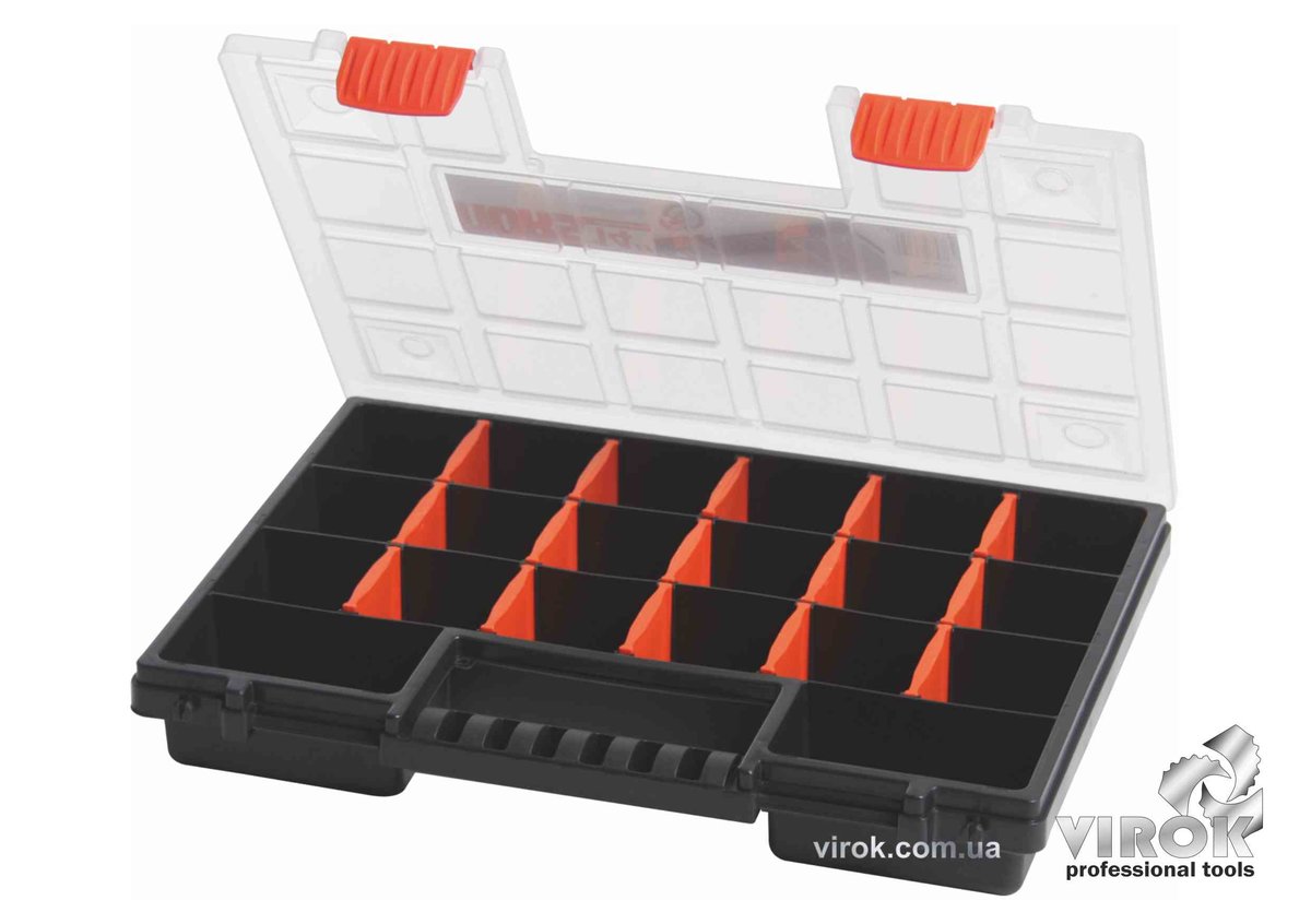 Органайзер пластиковий тип "RS" 14" ТМ ВІРОК; 344 х 249 х 50 мм 79V156