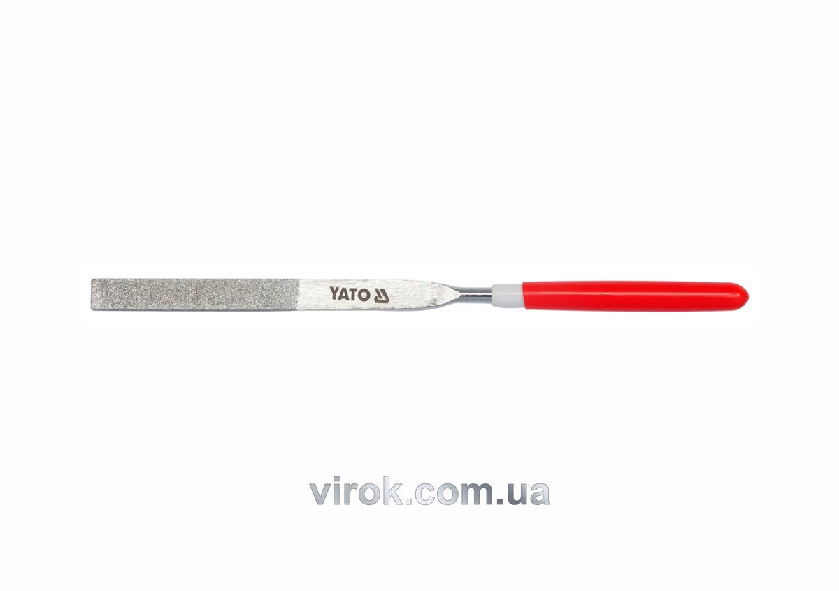 Надфіль алмазний YATO плоский, l= 160/50 мм, b= 4 мм [80/800] YT-6147