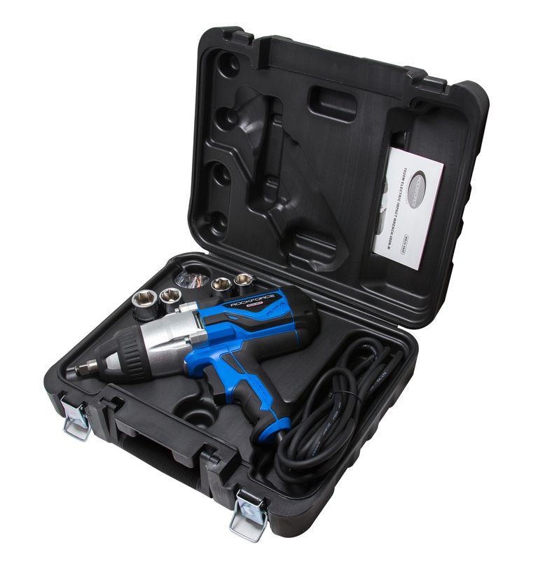 Гайковерт ударный электрический в комплекте со сменными головками 17,19,21,23мм 1/2(220V,1020W,2600