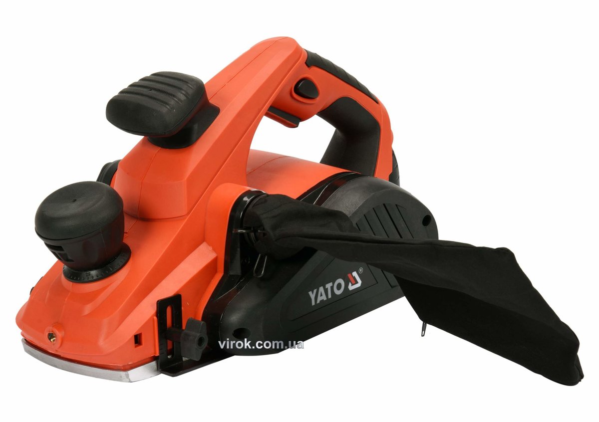 Рубанок електромережевий YATO : P= 1300 Вт, платформа b= 110 мм, глиб. струг.- 0-3.5 мм [2] YT-82144