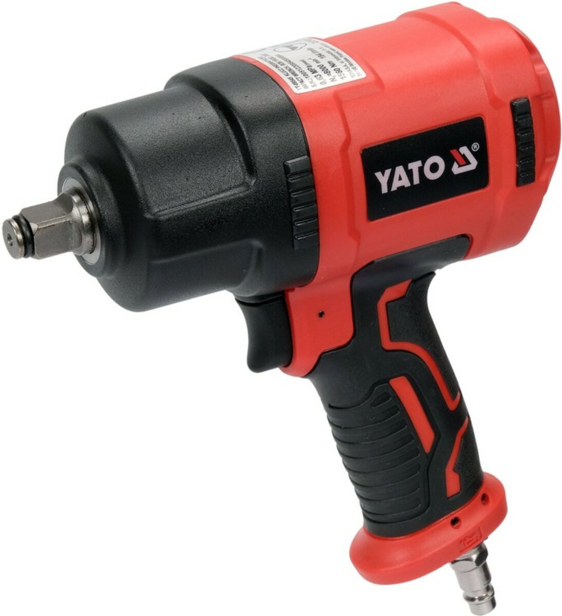 Гайковерт ударний пневматичний YATO : квадрат 1/2", F=1560 Nm, спожив. повітря- 184 л/хв [5/140] YT-